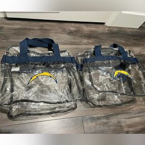 Chargers football clear bags for stadium or games :)